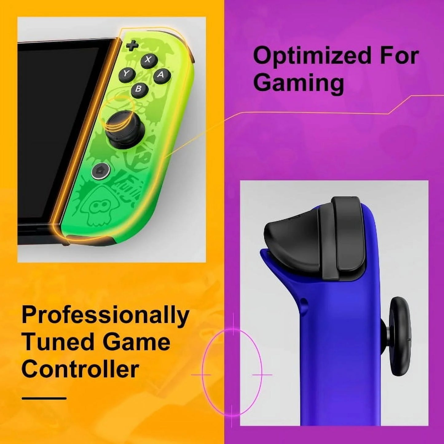J-C PAD (L/R) Nintendo Switch Purple Joy Con Controller – Left & Right Set
